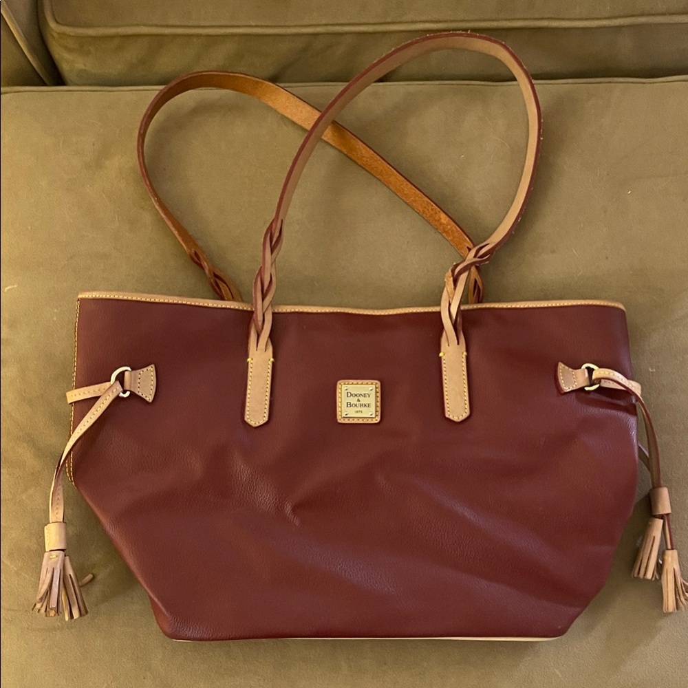 Dooney & Bourke Maroon Leather Tote